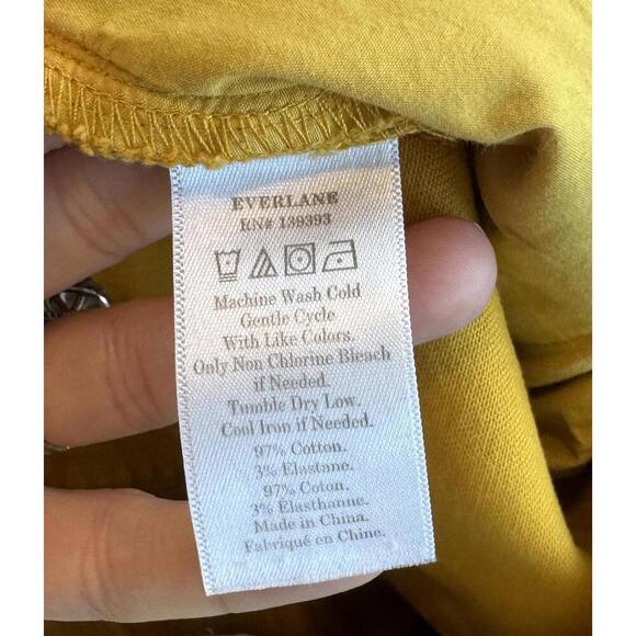 Everlane Wide Leg Crop Jeans Golden Yellow High Rise Size 00 - Picture 7 of 7